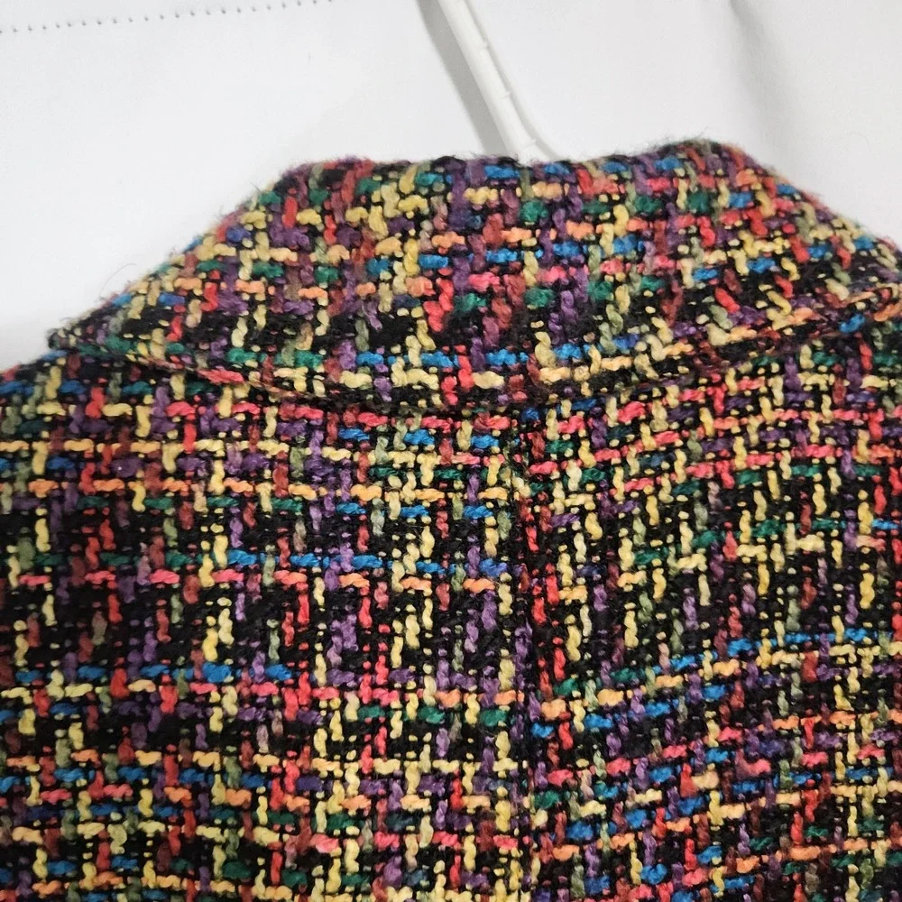Chico's Additions Multicolor Bouclé Tweed Jacket‎ Maximalist Retro Y2K